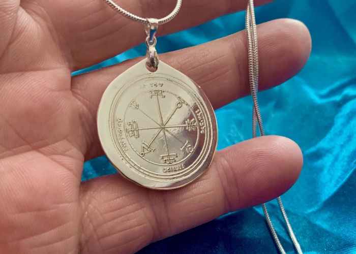 Sterling Silver 2nd Pentacle of The Sun to Control Spirits of The Sun